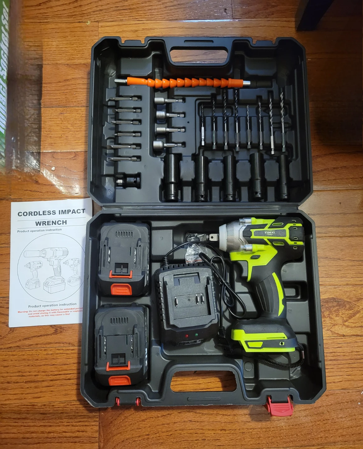 NEW Yunxi Impact Wrench Kit w/2 batteries 4.0Ah