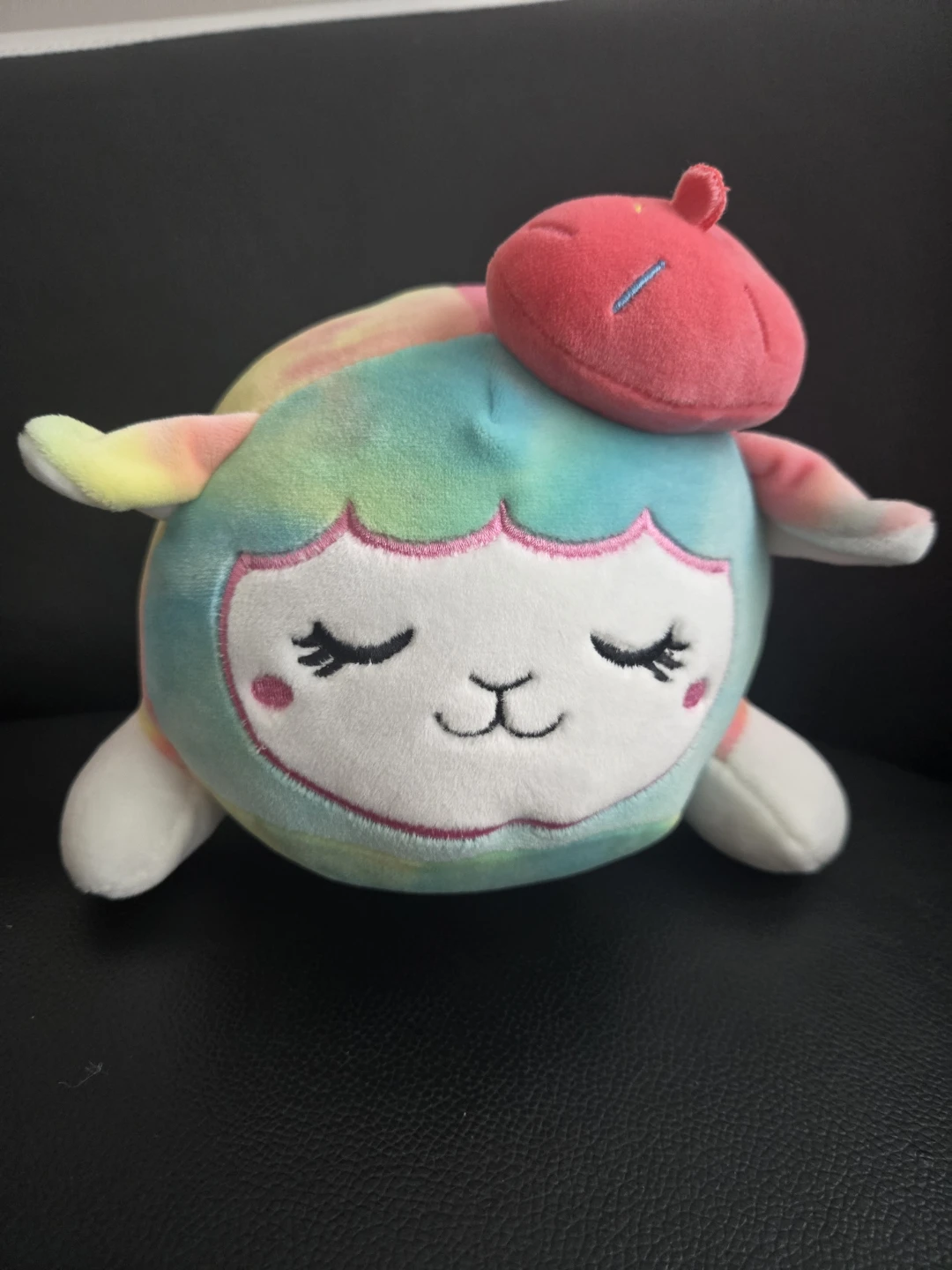 Tie-Dye Sheep Plush Toy with Beret
