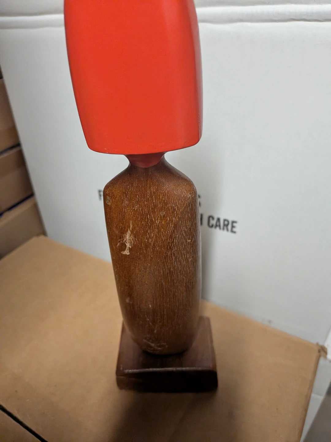 Wooden Figurine with Red Head - photo 3