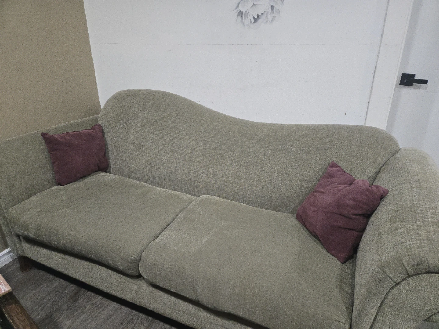 Green chaise sofa