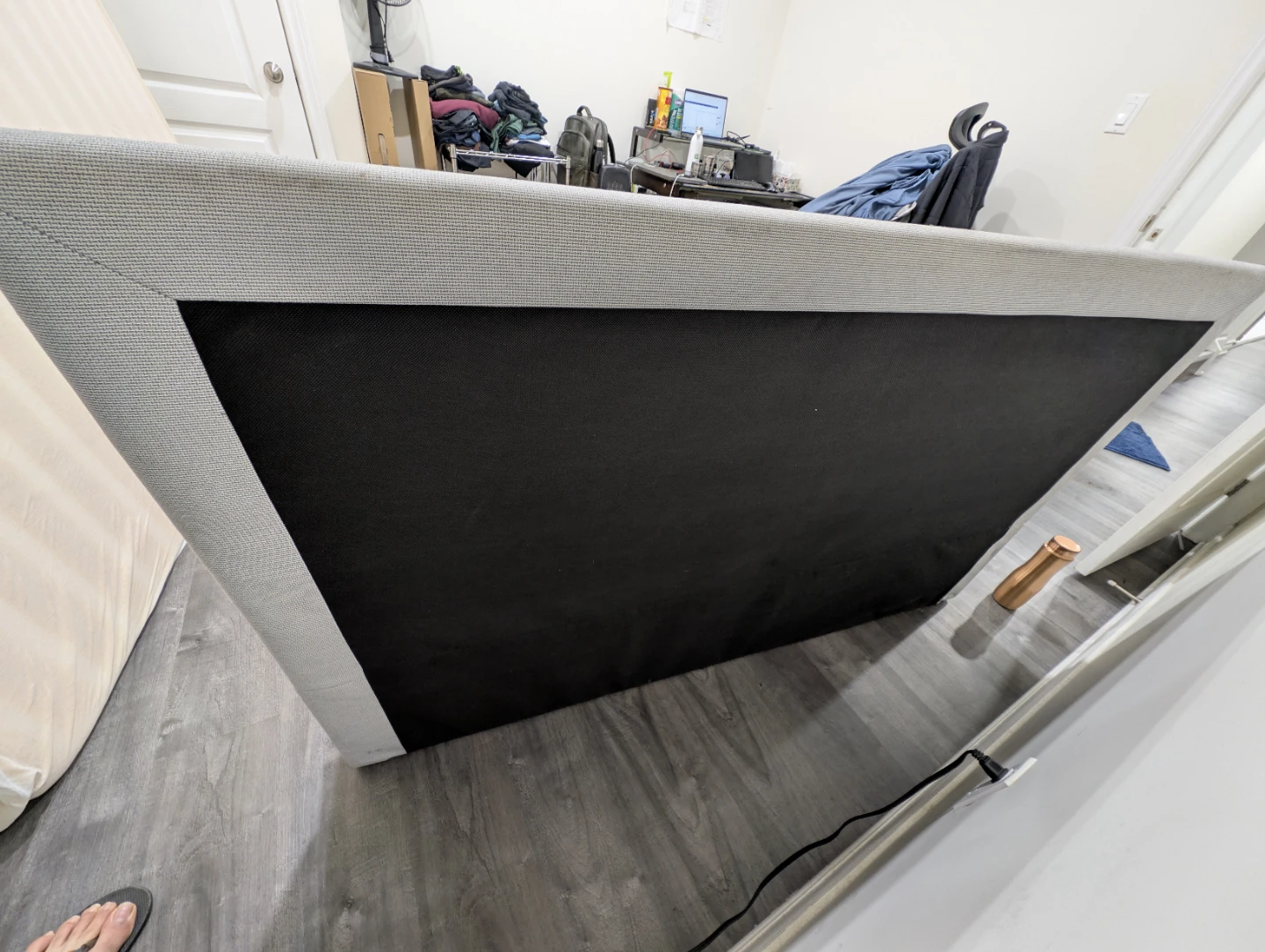 Queen Bed Frame + Soft Memory Foam Mattress — Great Condition! - photo 2