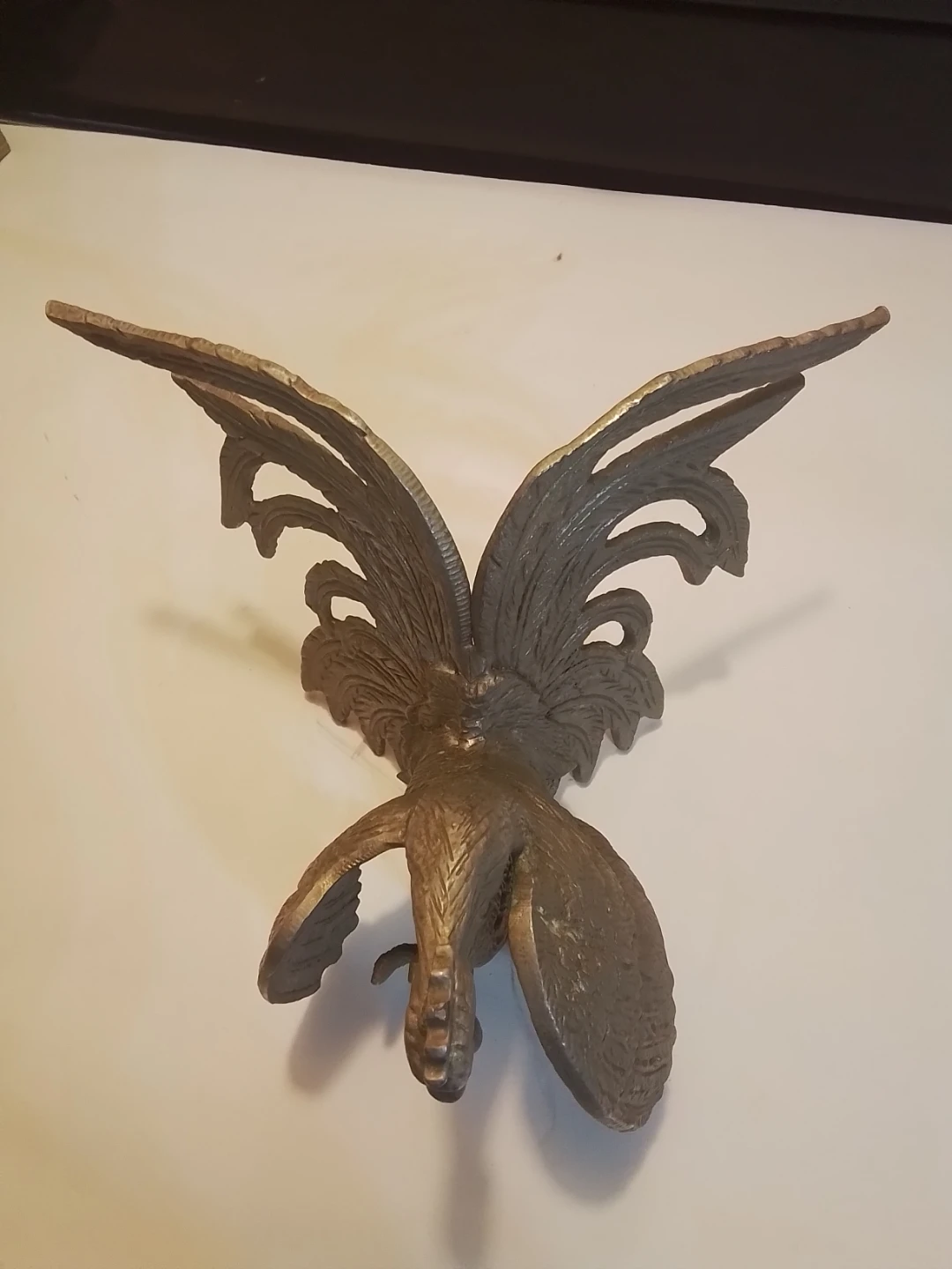 Vintage MCM Brass Fighting Rooster Gamecock Figurine 9 - photo 4