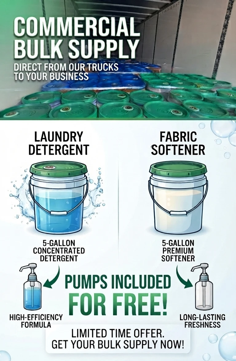 5-Gallon Commercial Bulk Laundry Detergent & Fabric Softener