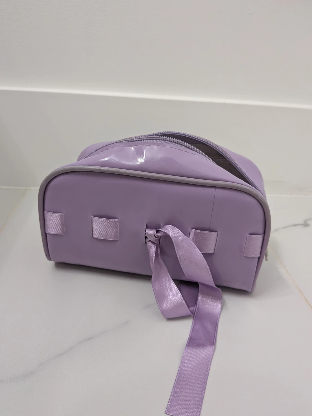 Purple Pouch with Beads and Jewelry Cord
