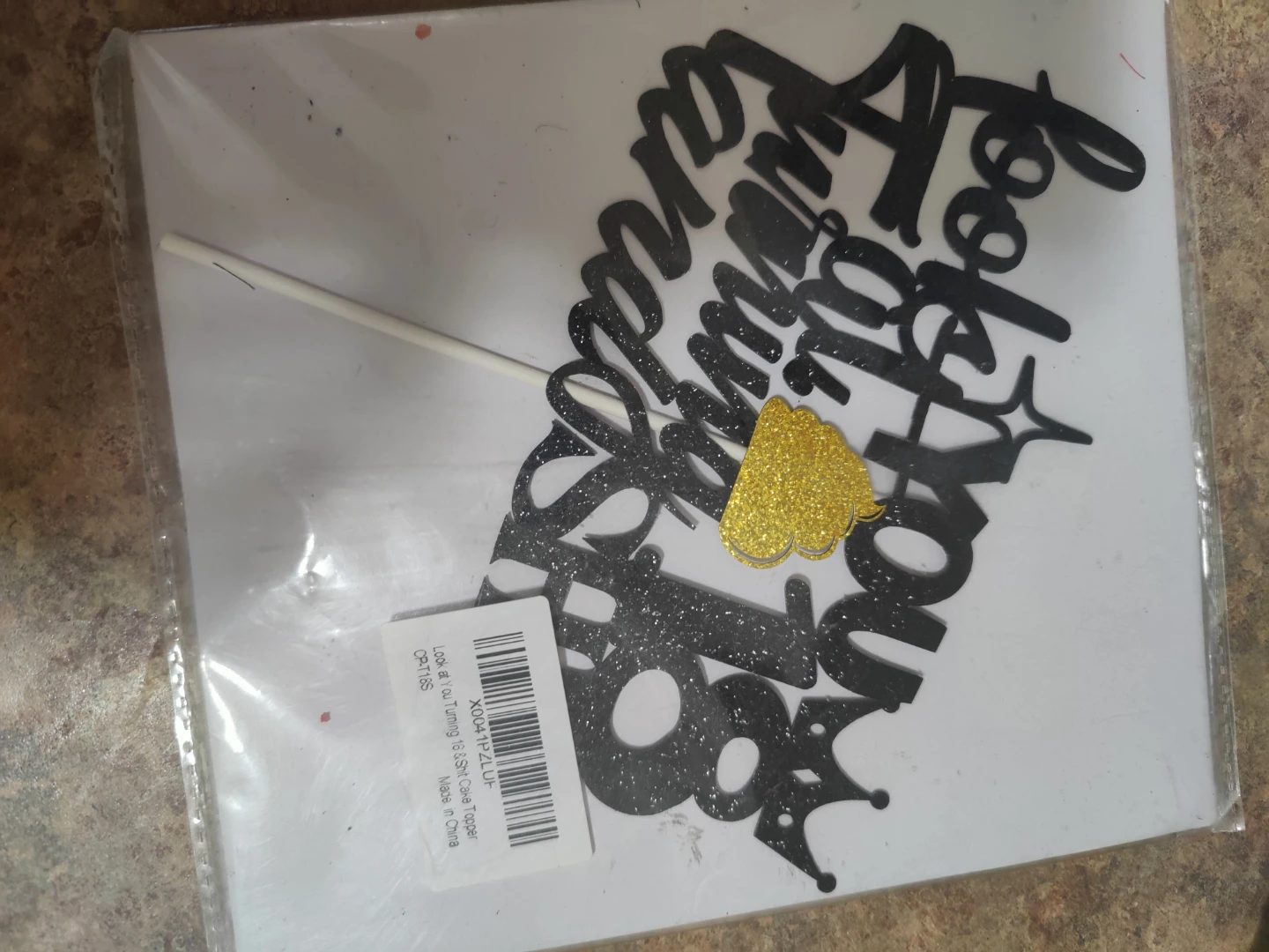 Assorted Glitter Cake Toppers - photo 4