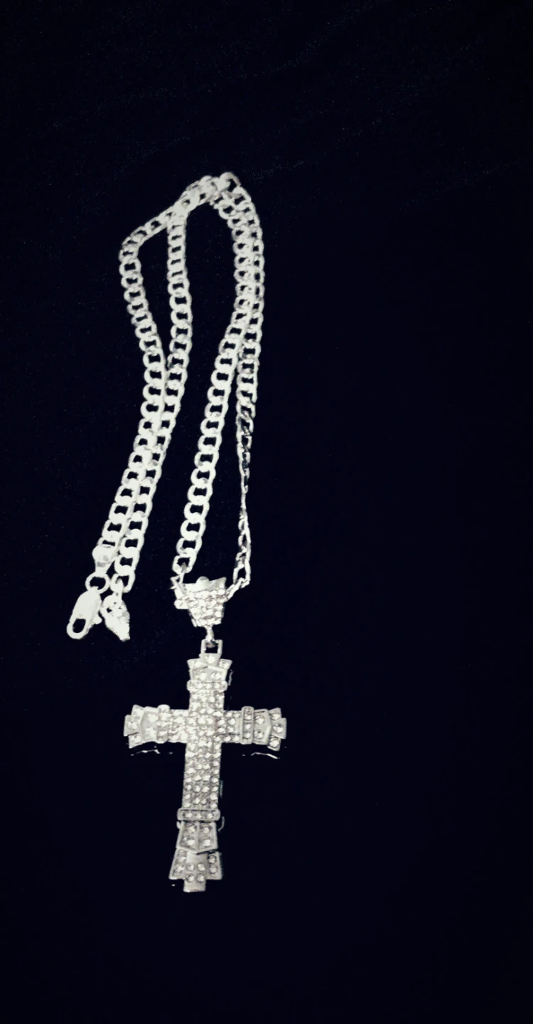 925 S.Silver  Cross Pendant Necklace