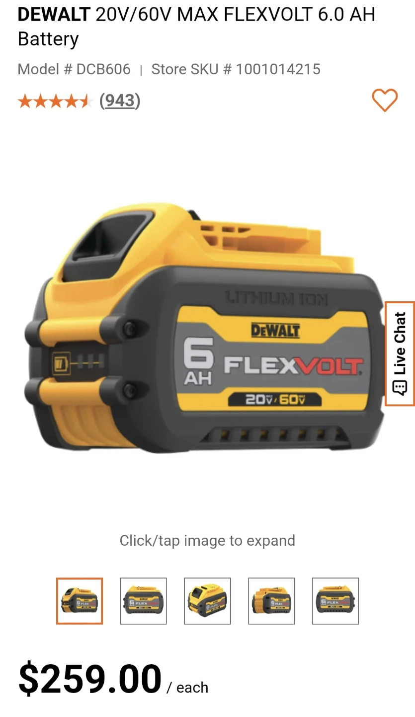DEWALT FLEXVOLT 6.0 AH Battery 60v/20v - photo 2