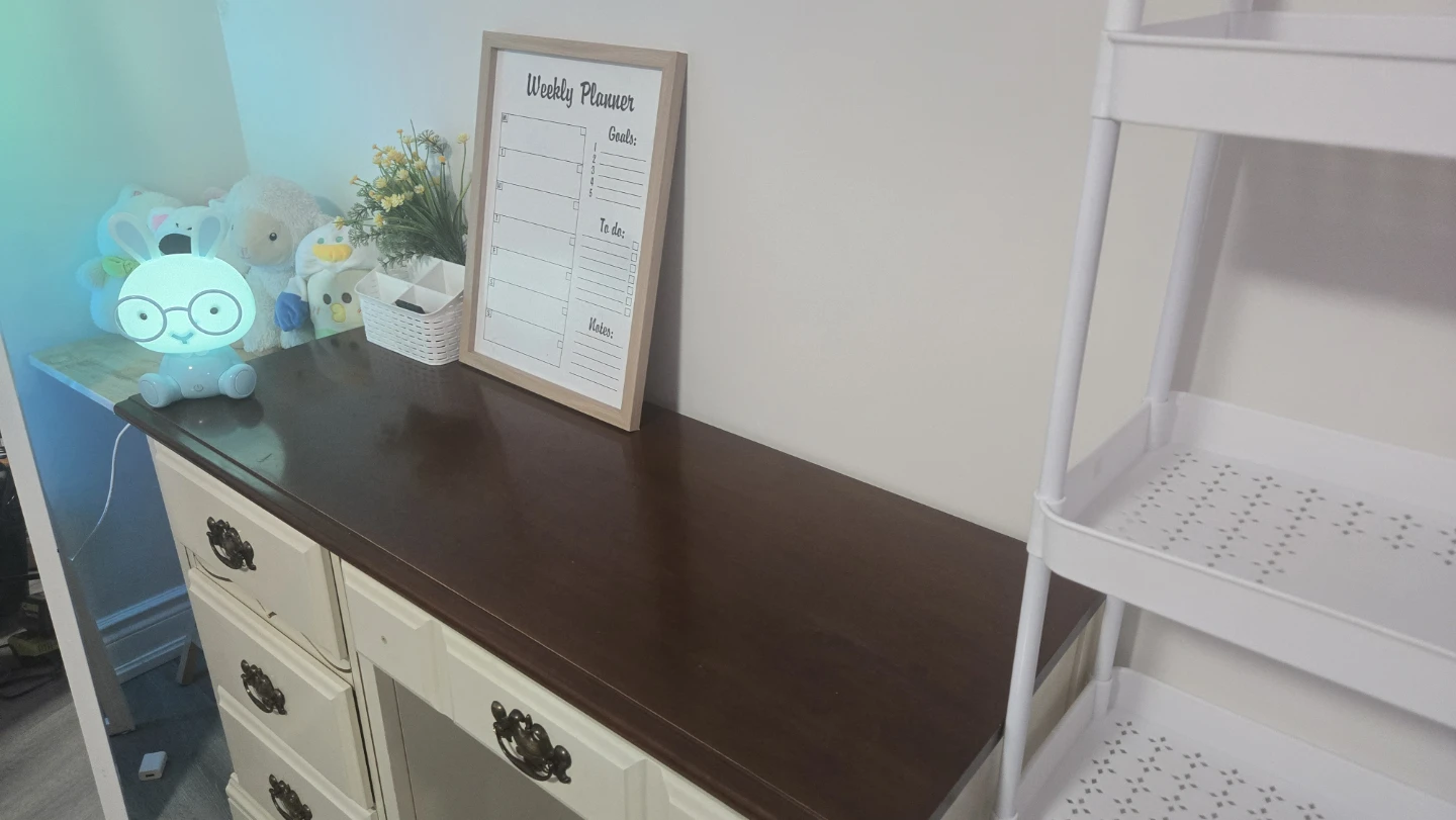 Complete Bedroom  Desk, LED Mirror, & Cart Bundle - photo 4