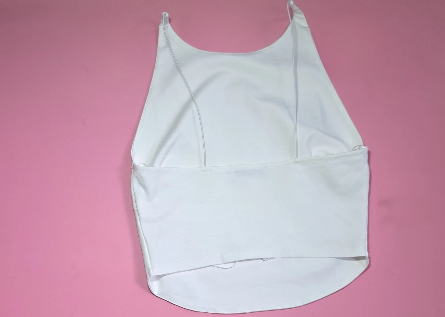 White Cropped Tank Top Zara