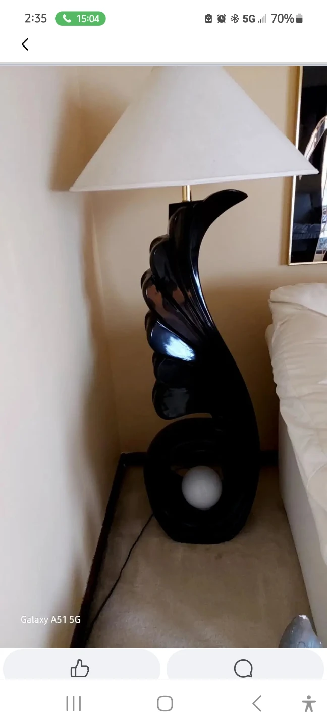 Unique Black Sculptural Floor Lamp - photo 3