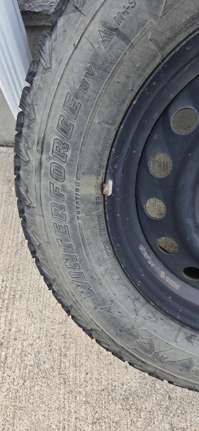 215/70R16 Firestone Winterforce 2 Studdable Winter Tire - photo 2
