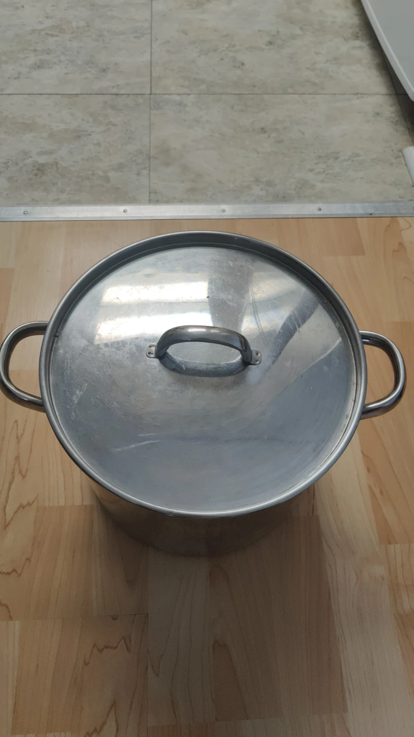 Large Stainless Steel Stock Pot with Lid - photo 2