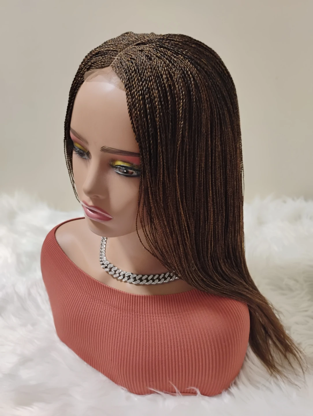 Brown Micro Braids Wig (1 million Braid Wig)