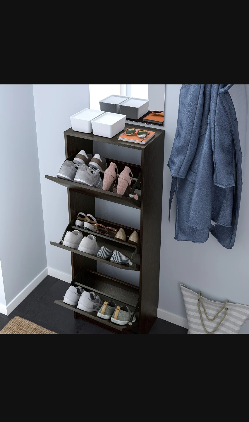 Shoe Cabinet - Dark Brown - photo 2