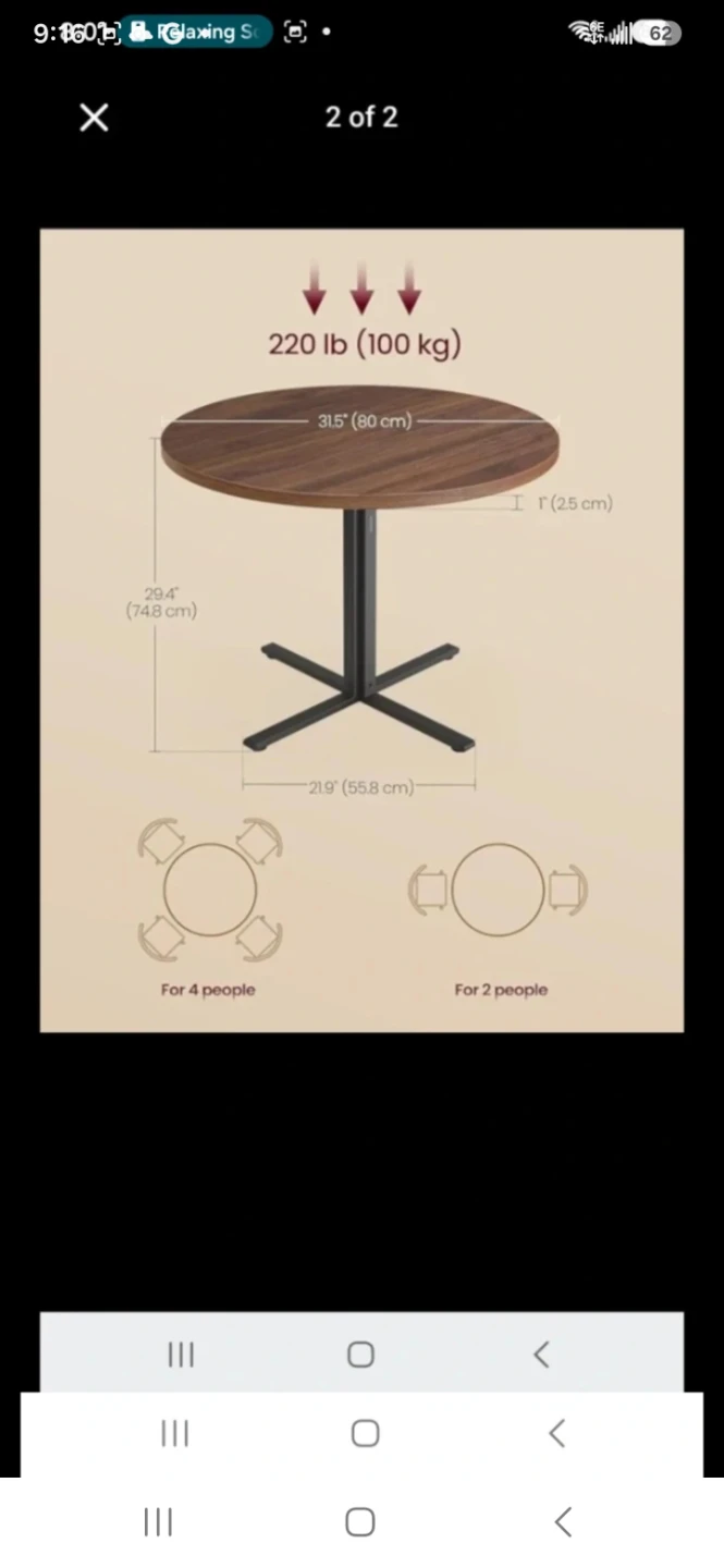 Dinning table and two ikea chairs - photo 2