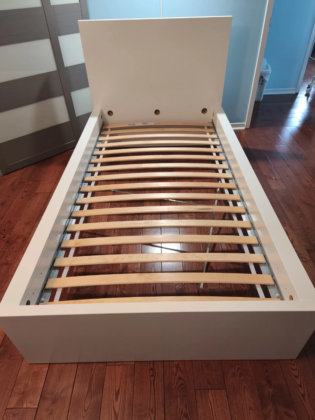 Ikea Malm Twin Bed Frame with Slats, free mattress
