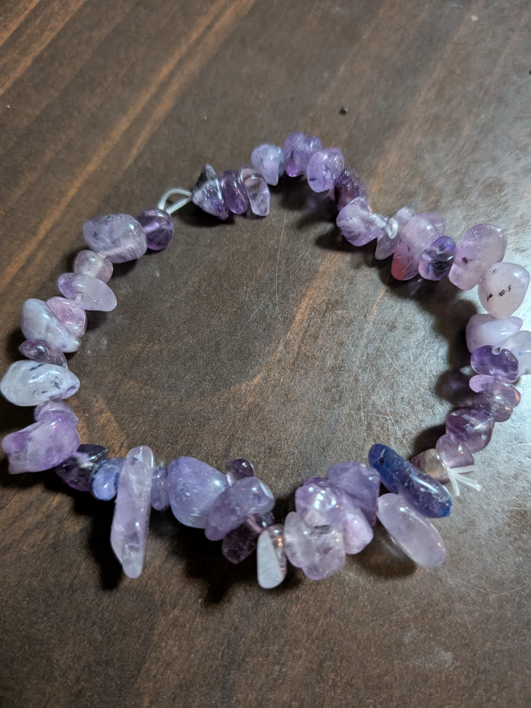 Amethyst Chip Beaded Bracelet