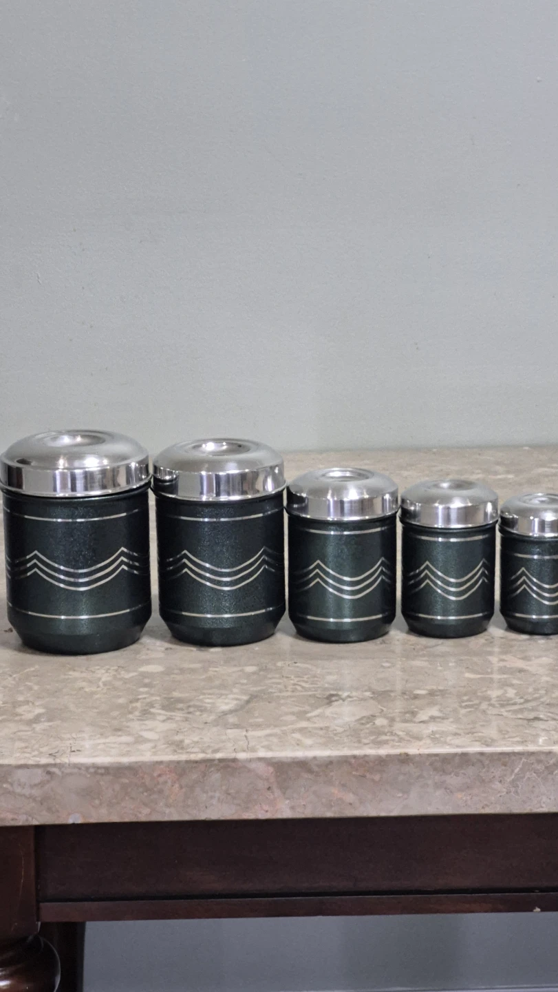 Brand new set of 5 stainless steel container - photo 3