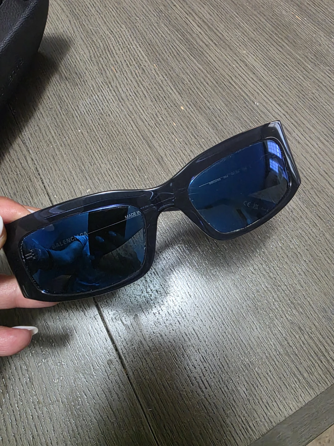 Balenciaga Black Sunglasses with Case