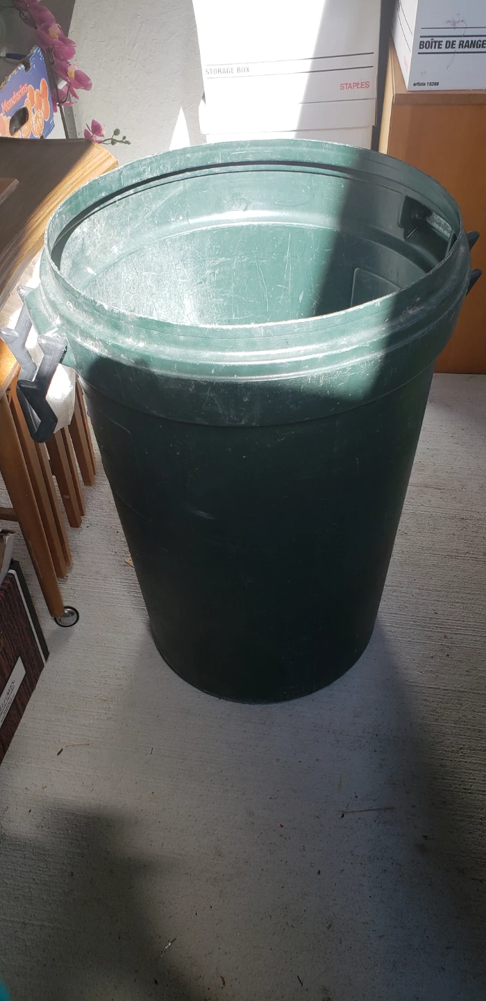 Dark Green Plastic Storage Bin