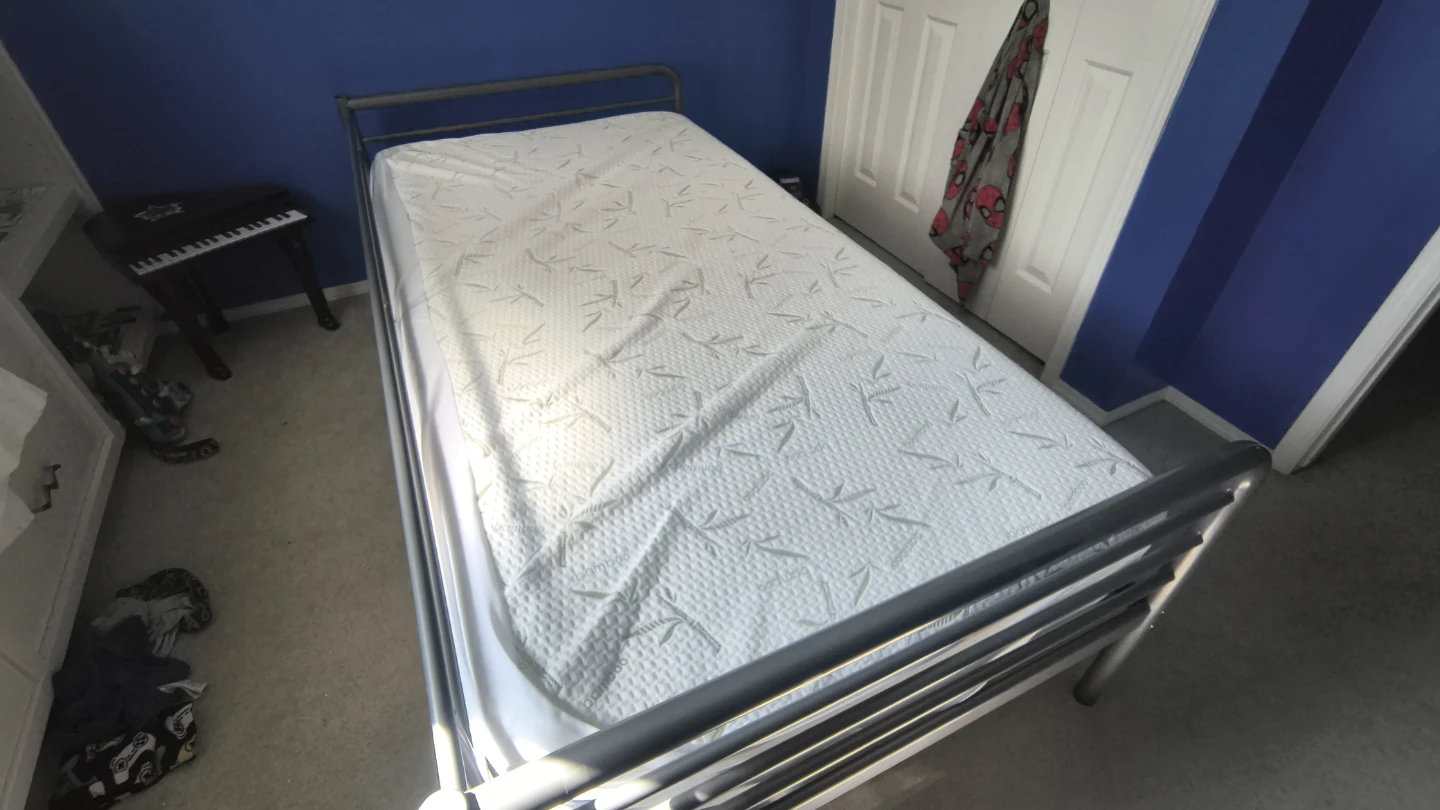 Twin IKEA Bed Frame with Endy Mattress + Protector - photo 2
