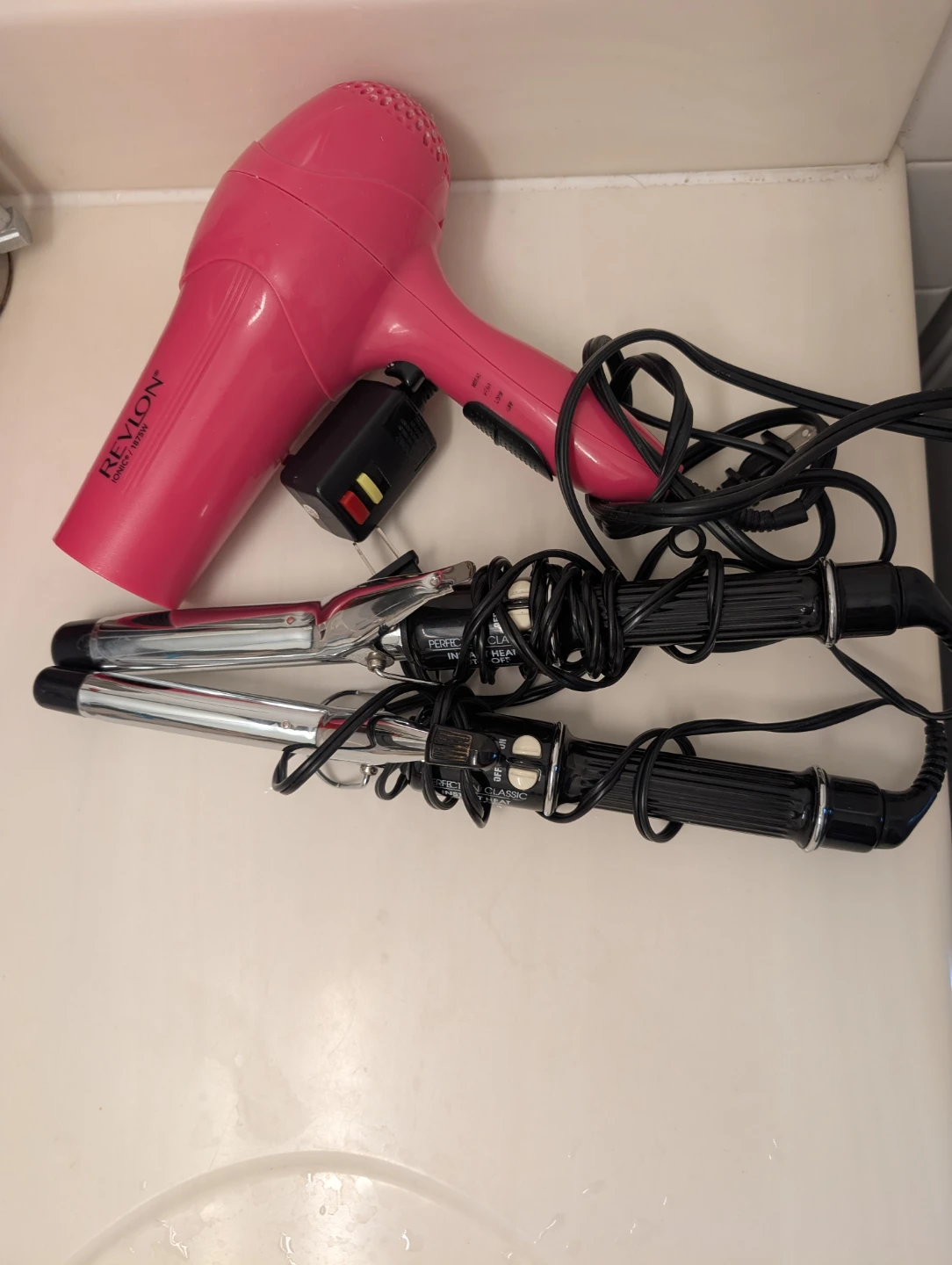 2 Curling Irons and Hair Dryer