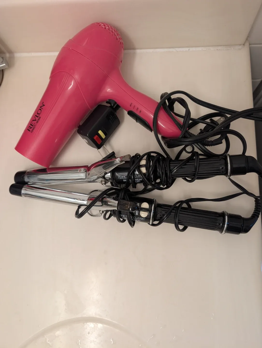 2 Curling Irons and Hair Dryer