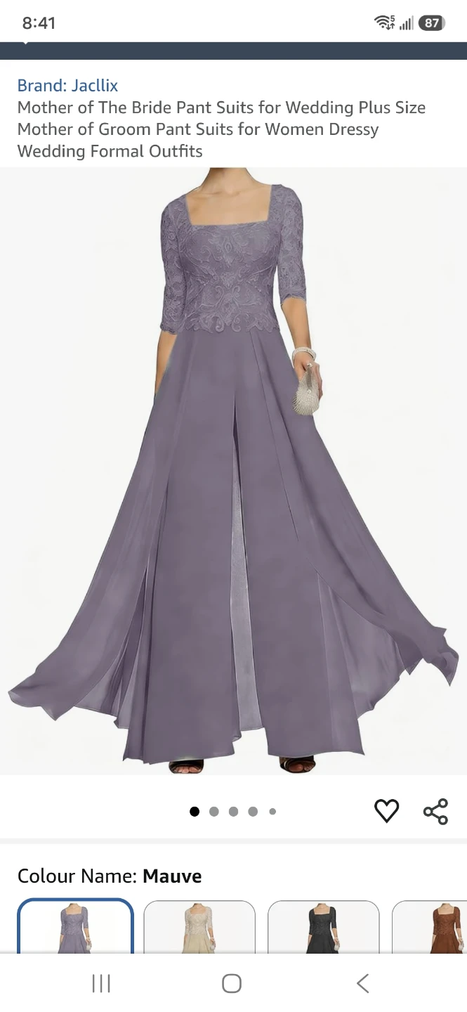 Jacllix Mother of the Bride Pant Suit Mauve