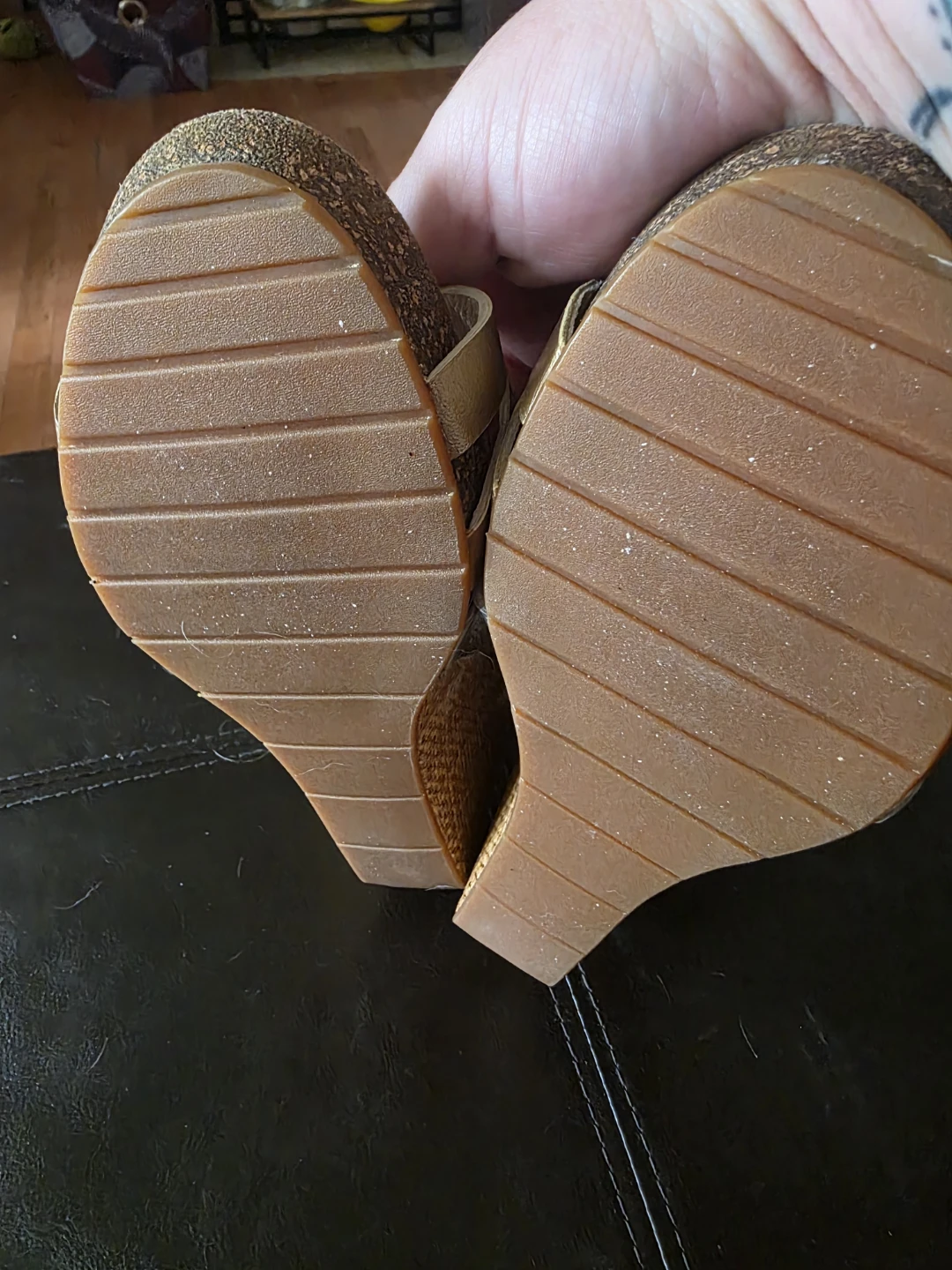 Metallic leather Strap sandals - photo 4