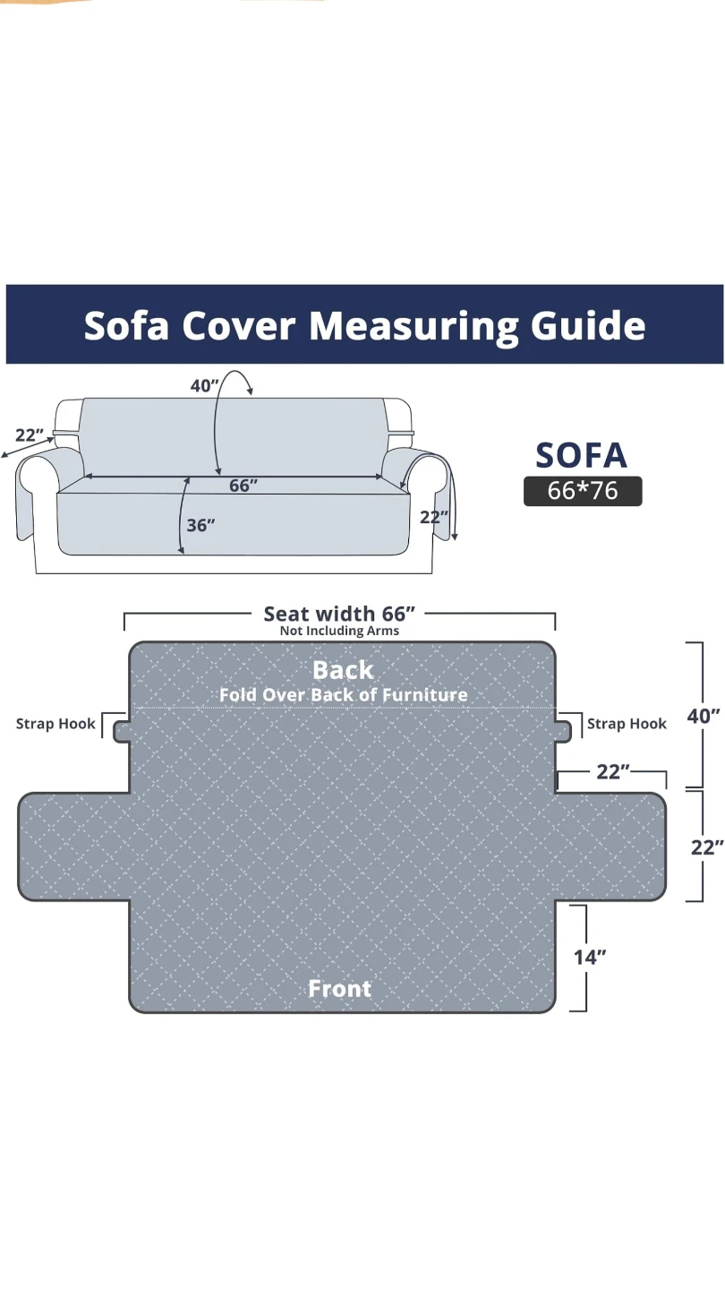 Waterproof & anti-slip couch sofa cover - photo 4