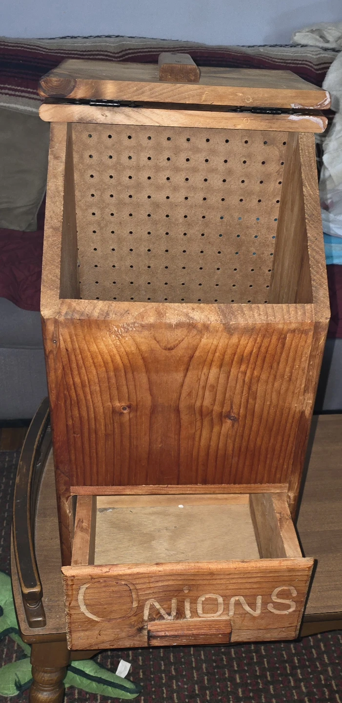 Wooden Onion and Potato Storage Bin - photo 2