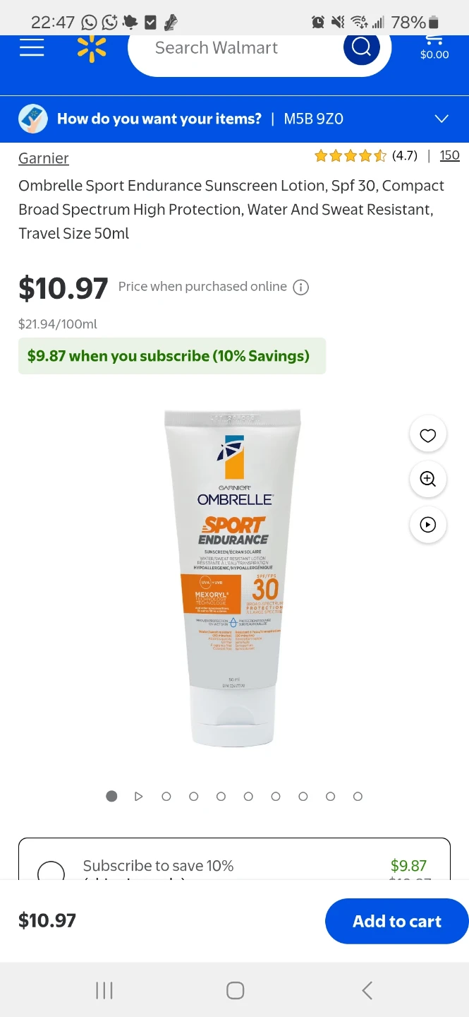 Garnier Sport Endurance SPF 30 Sunscreen Lotion Samples