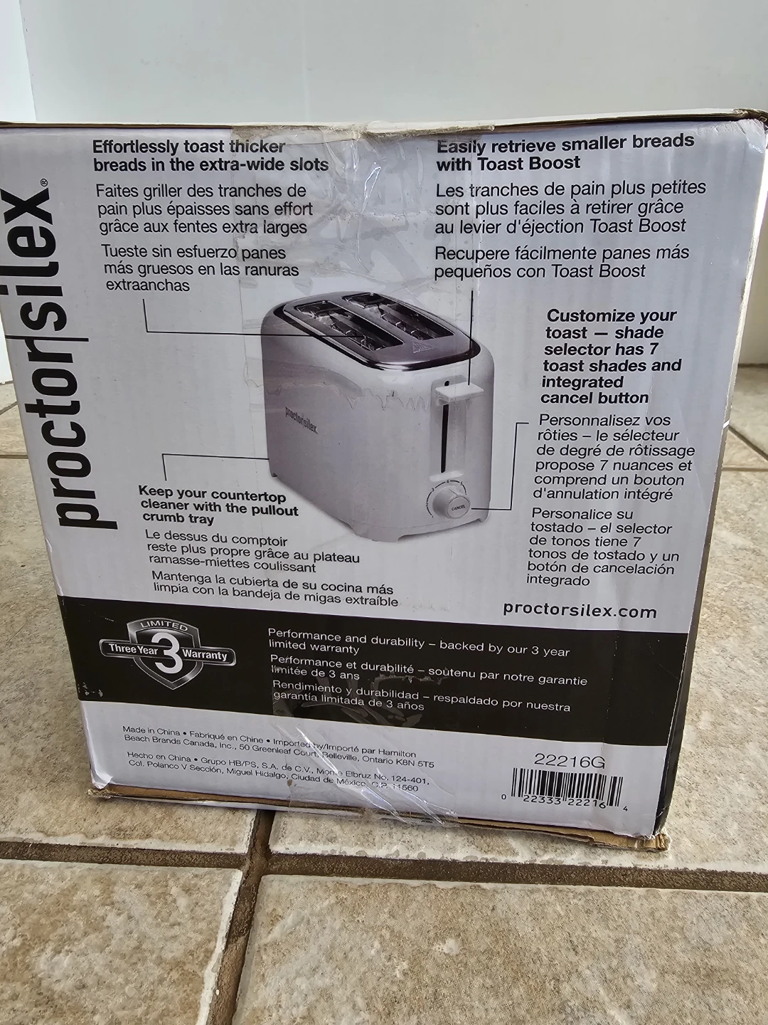 Proctor Silex White 2-Slice Toaster - photo 2