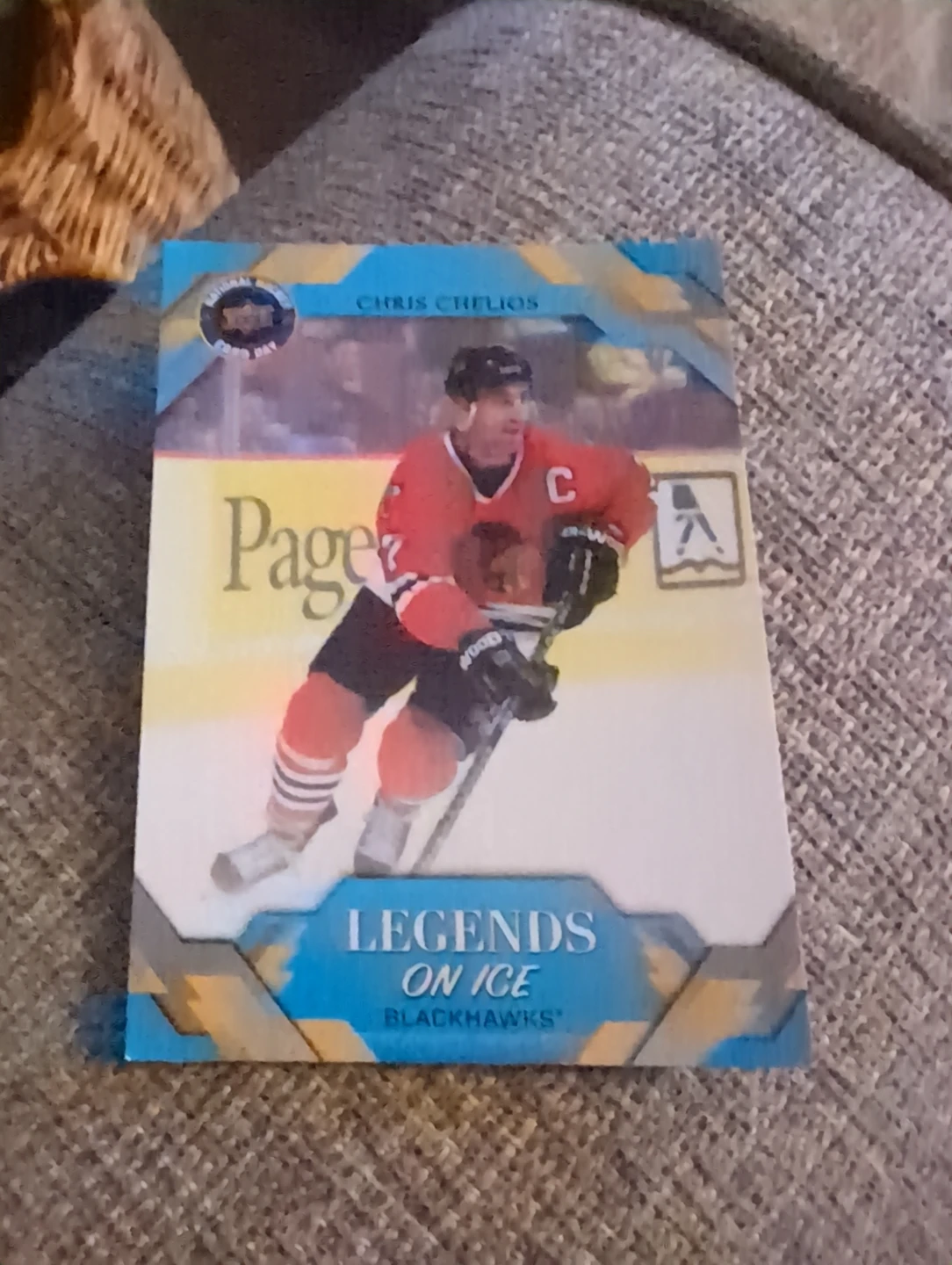 Chris Chelios Legends on Ice Blackhawks Hockey Card