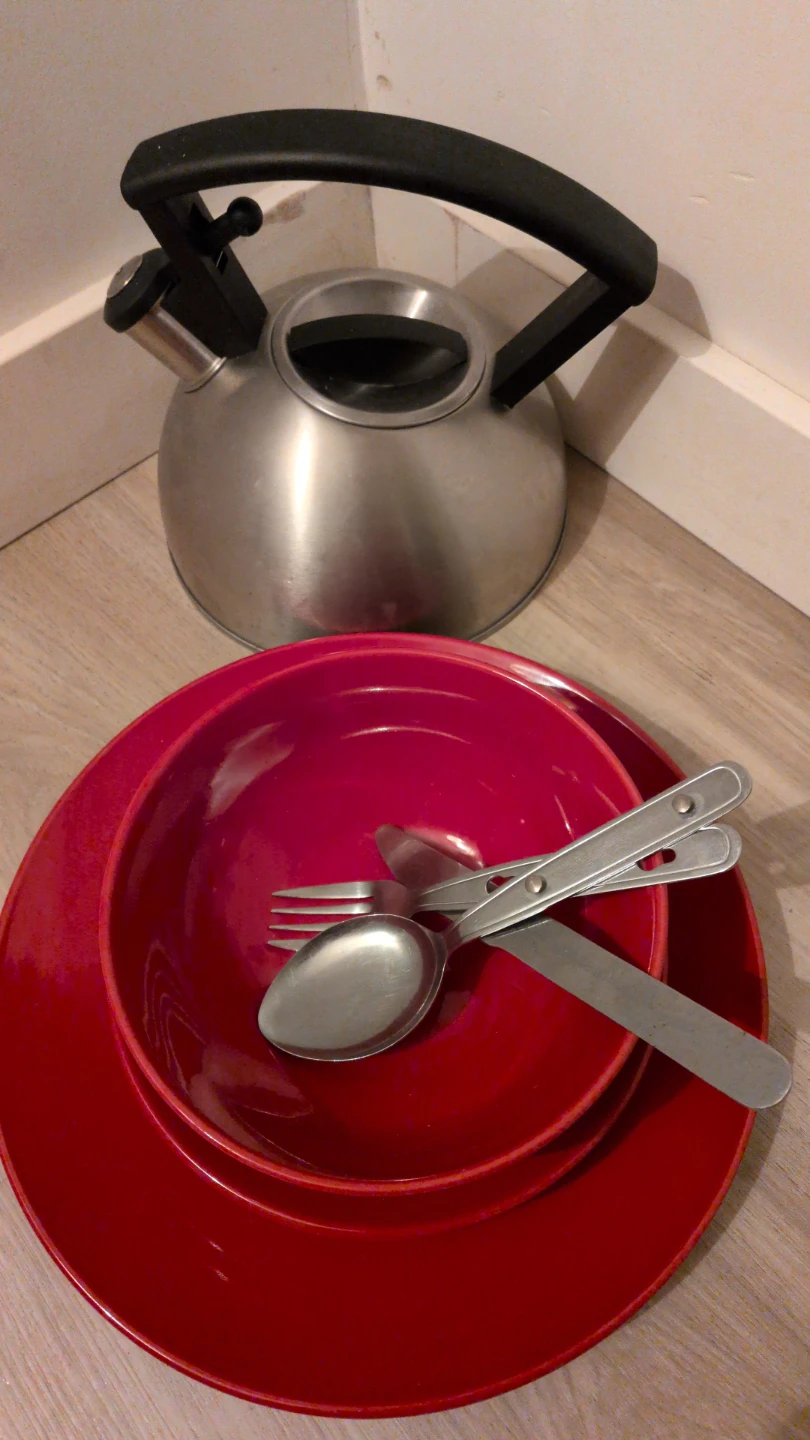 Stainless Steel Kettle with Black Handle