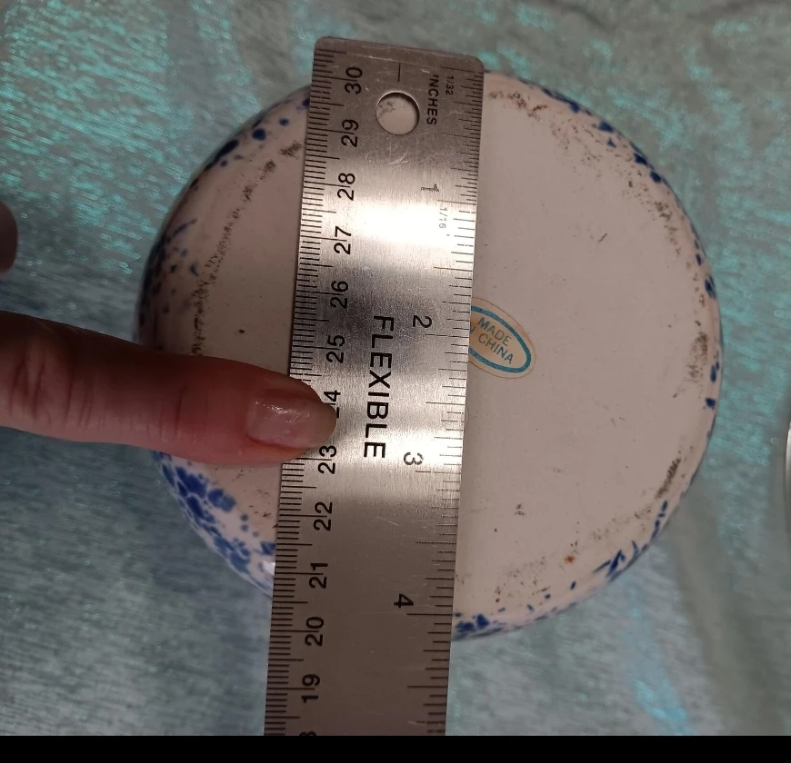Ceramic Blue and White Speckle Storage Jar - photo 5