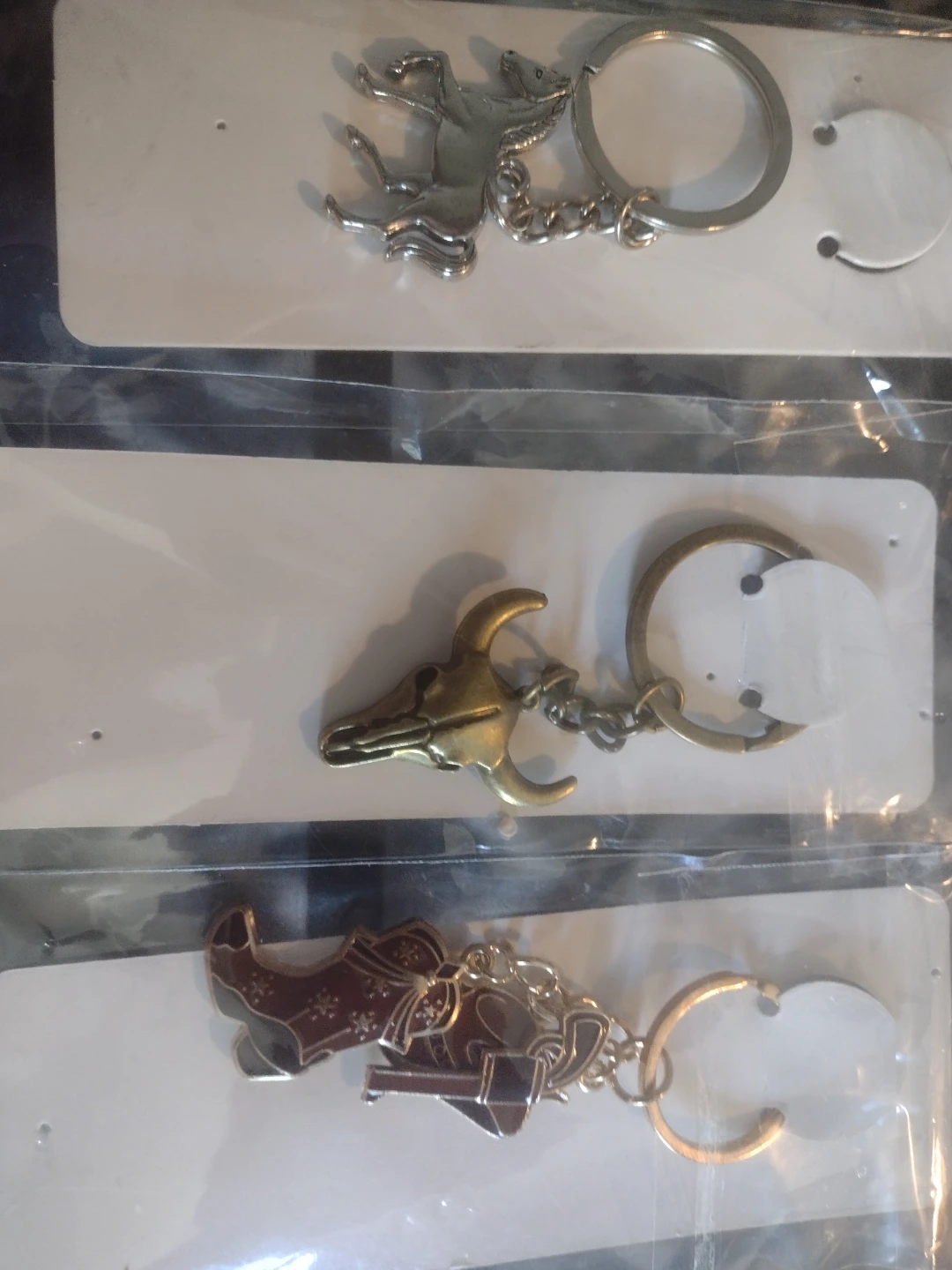 Keychain Lot - Horse, Bull Skull, Cowboy Boot