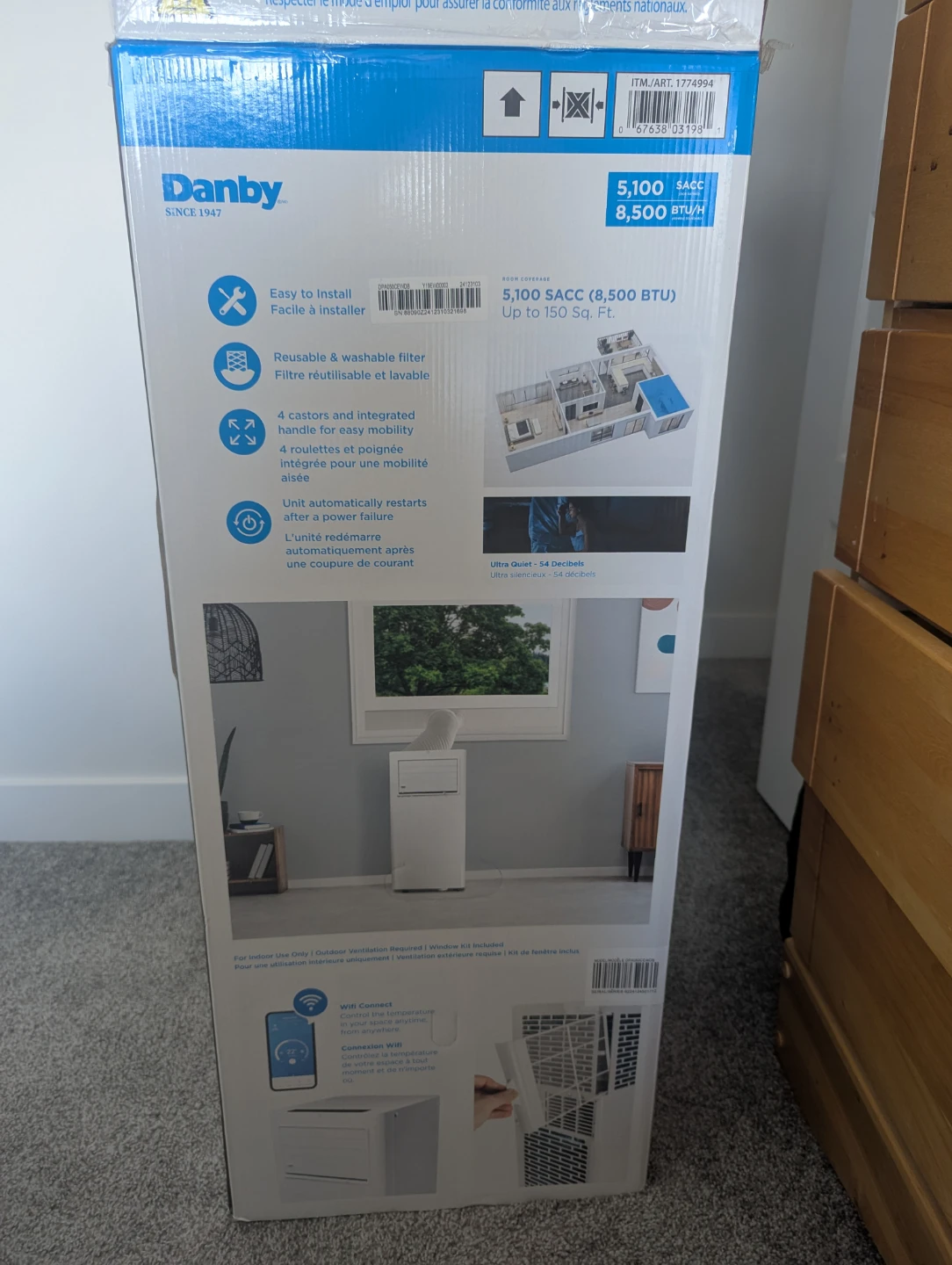 Danby 5,100 SACC/ 8,500 BTU Portable Air Conditioner - photo 2