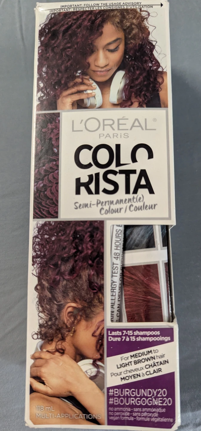 L'Oréal Paris Colorista Semi-Permanent Hair Colour #Burgundy20