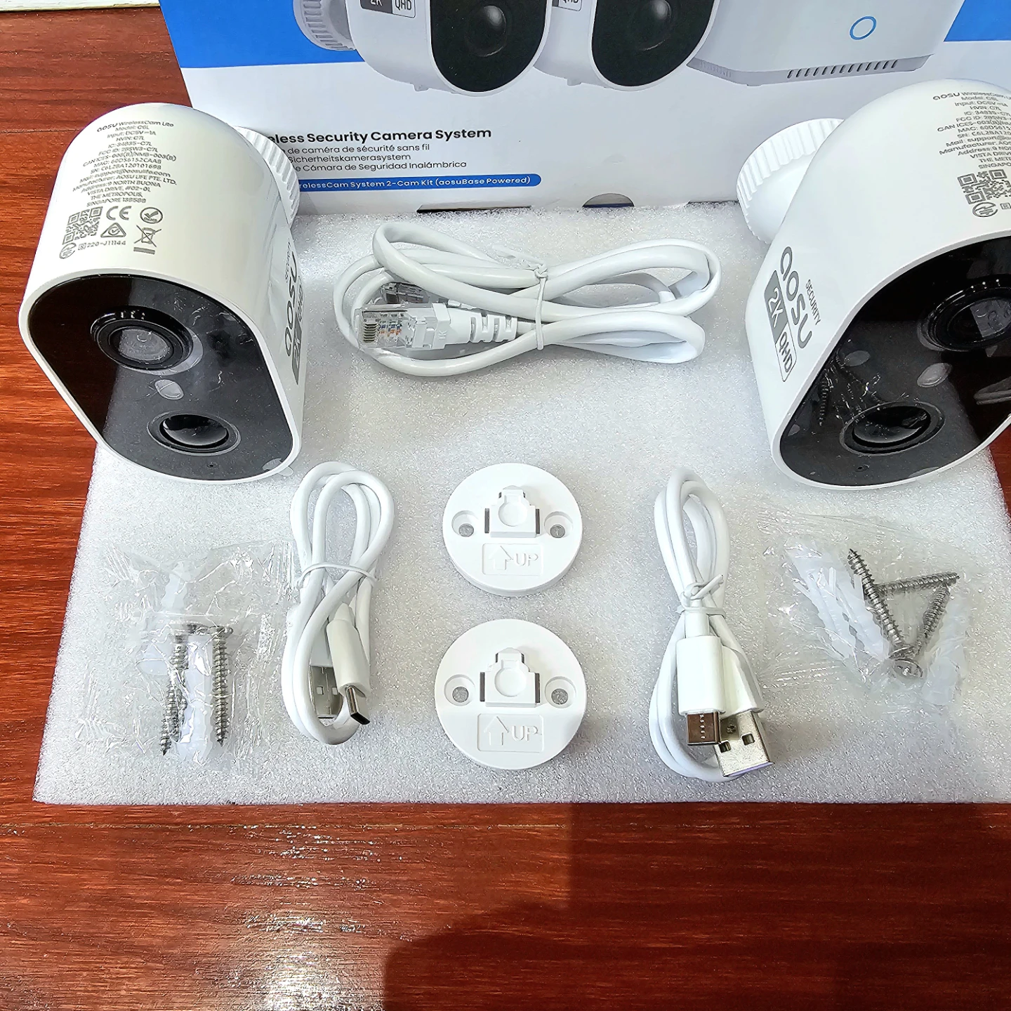 Aosu True 2K HD Security Cameras Wireless Outdoor 2 Cam Kit - photo 2