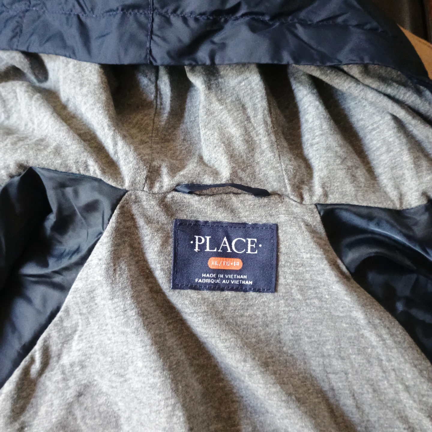 The Place Navy Blue Water and Wind Resistant Jacket XL/TG 14 - photo 4