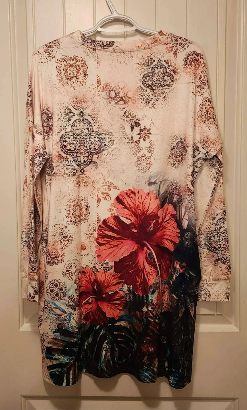 Women's Floral Print Long Sleeve Dress