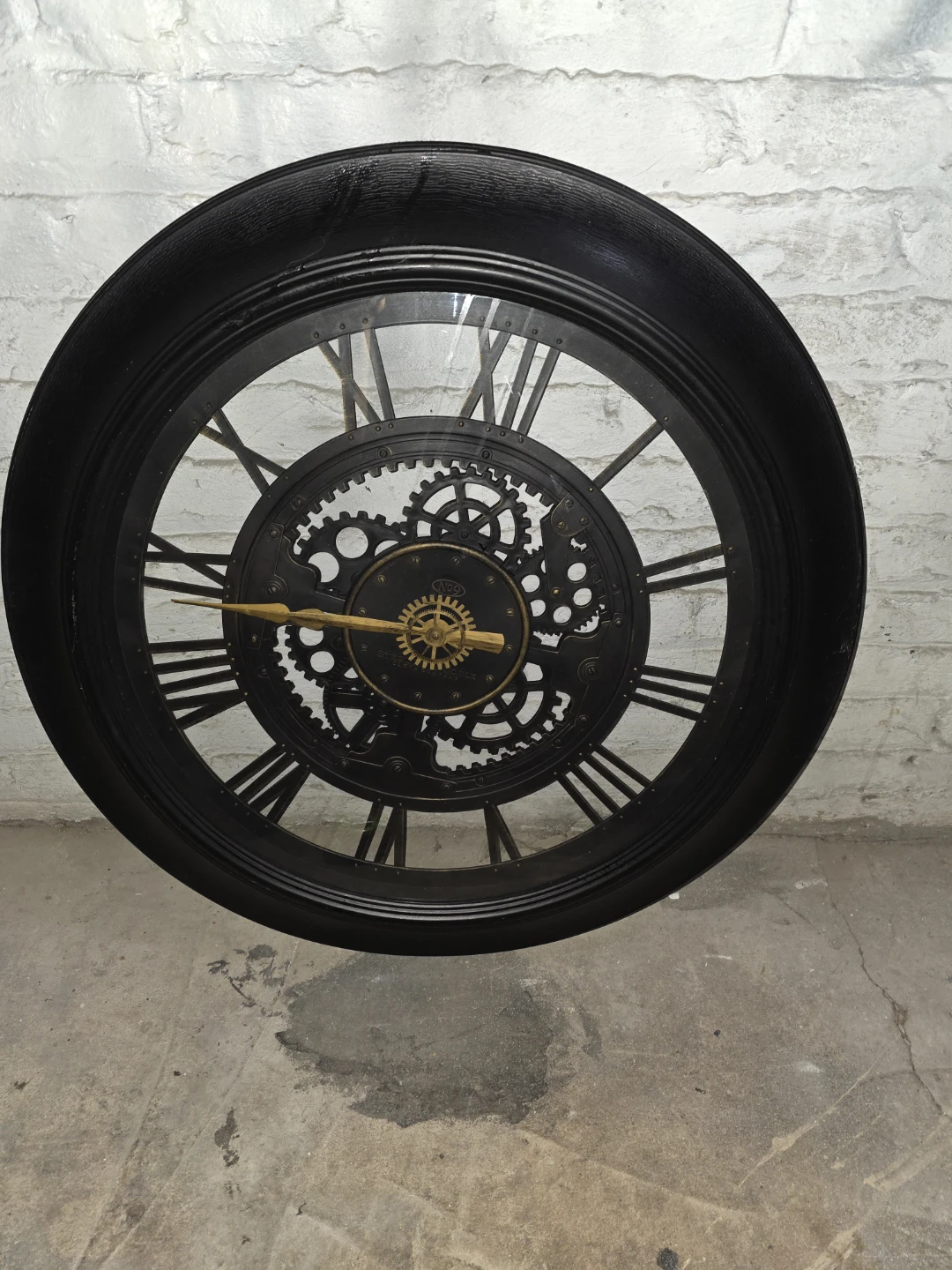 Large Black Skeleton Wall Clock
