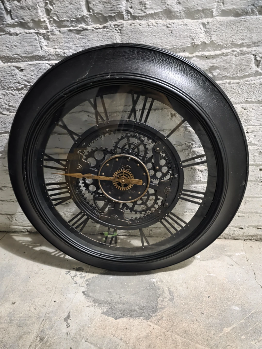 Large Black Skeleton Wall Clock - photo 2