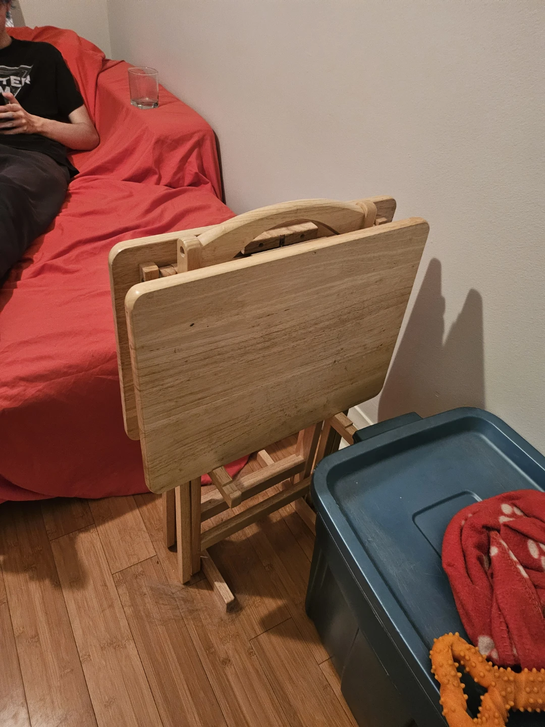 Wooden Folding TV Tray Table - photo 2