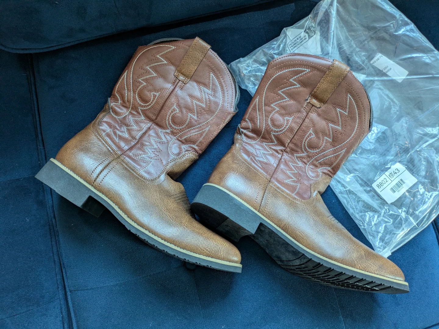 Brown Cowboy Boots men's 9.5 brand new