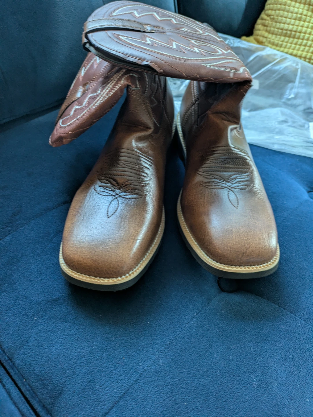 Brown Cowboy Boots men's 9.5 brand new - photo 2