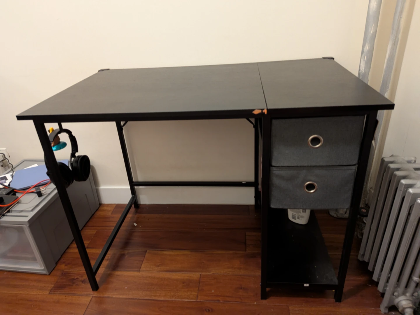 Black Desk/ Table with Storage Drawers - photo 2