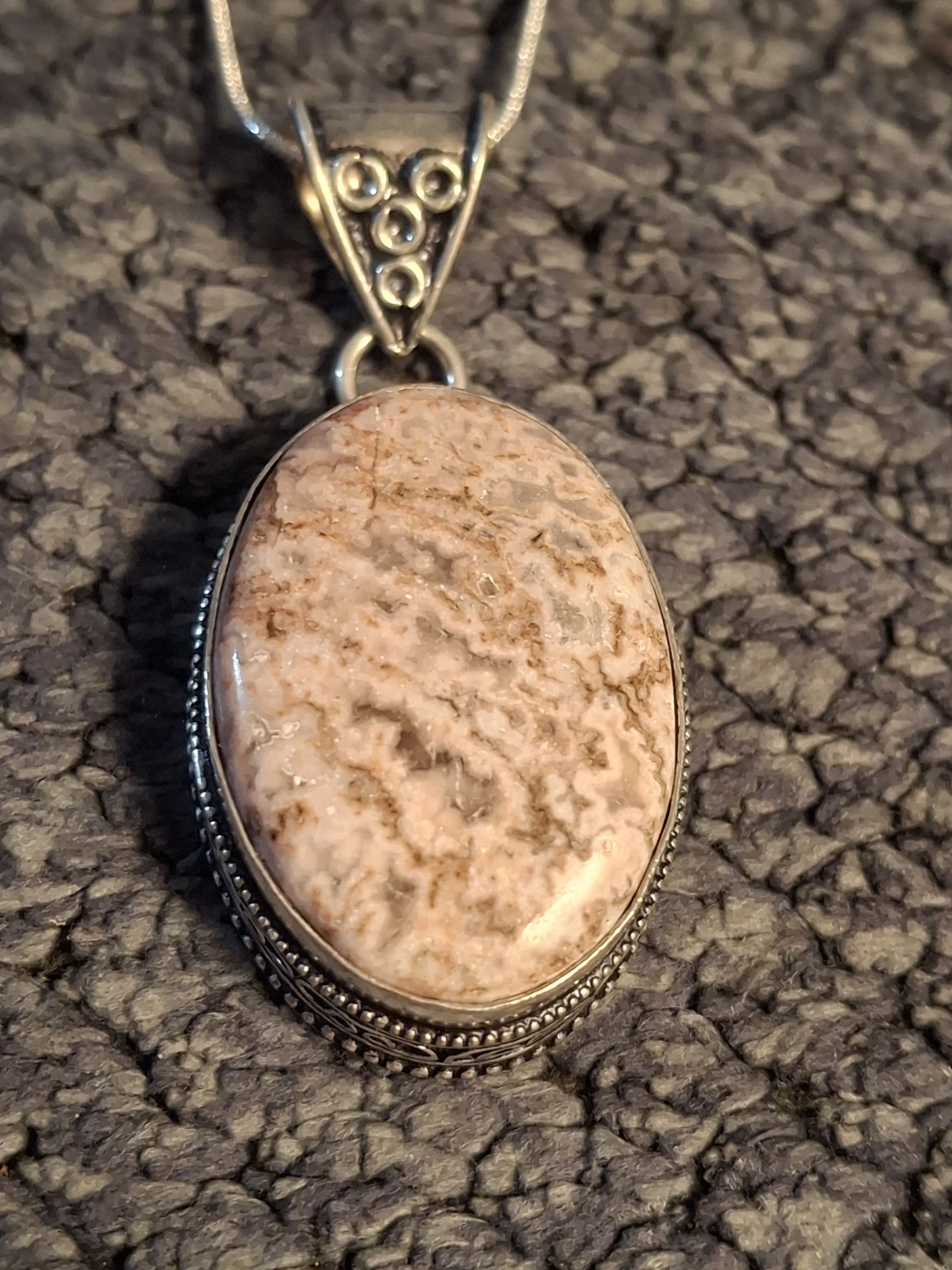 Sterling Silver Agate Necklace