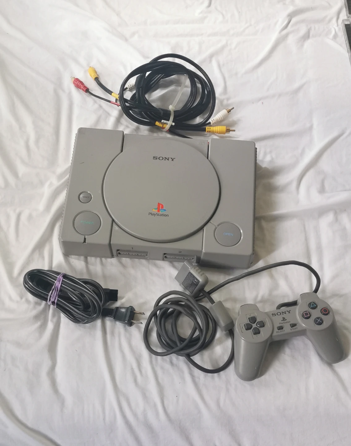 Sony PlayStation 1 Console with Controller and Games